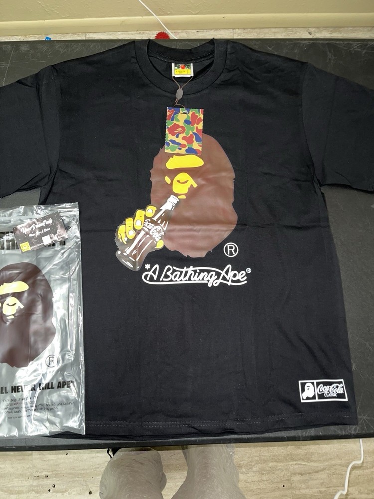BAPE X Coca Cola On Big Ape T-Shirt Size Large