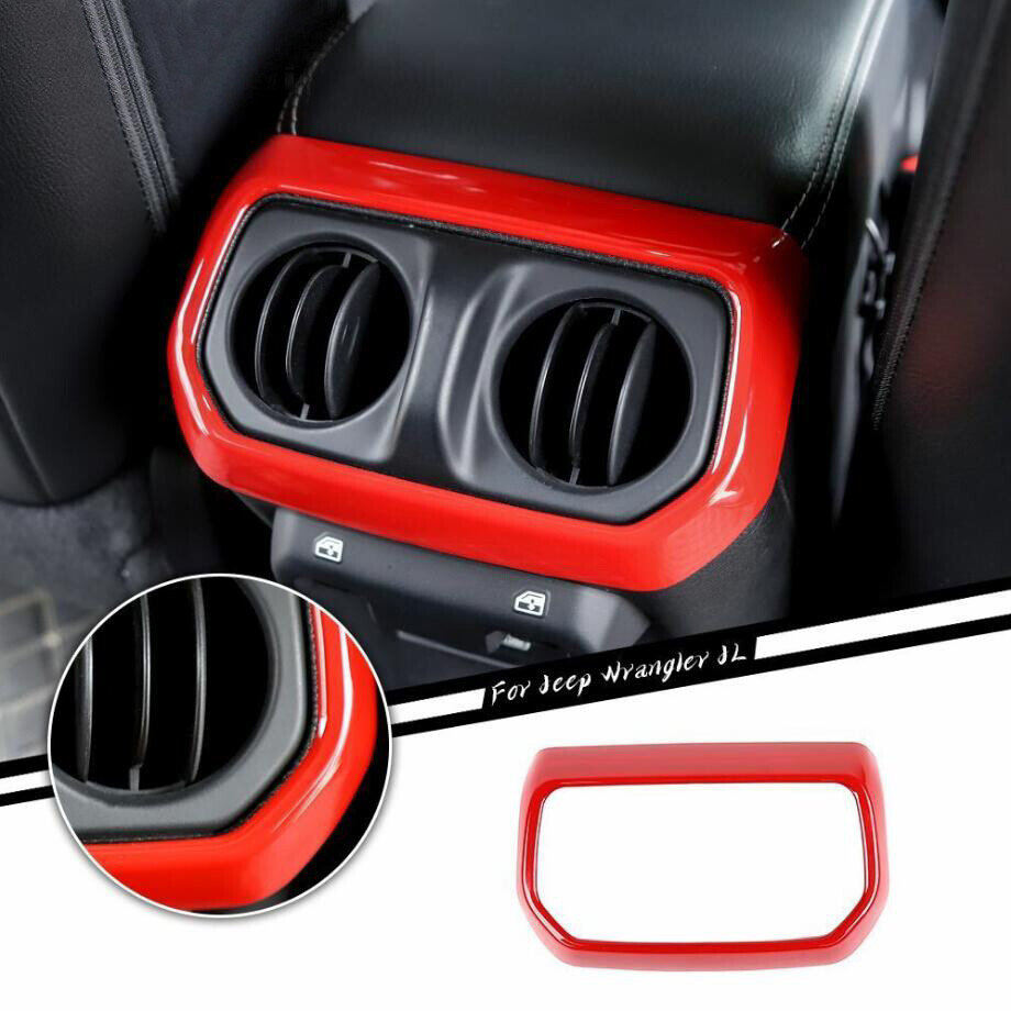 2018-2023 Jeep Wrangler JL Red Rear AC Vent Trim Cover Frame