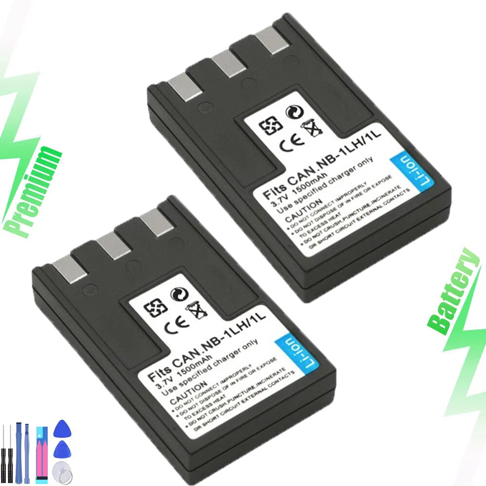 2x 1500mah Battery for Canon NB-1L NB-1LH PowerShot S330 S400 S410 S500