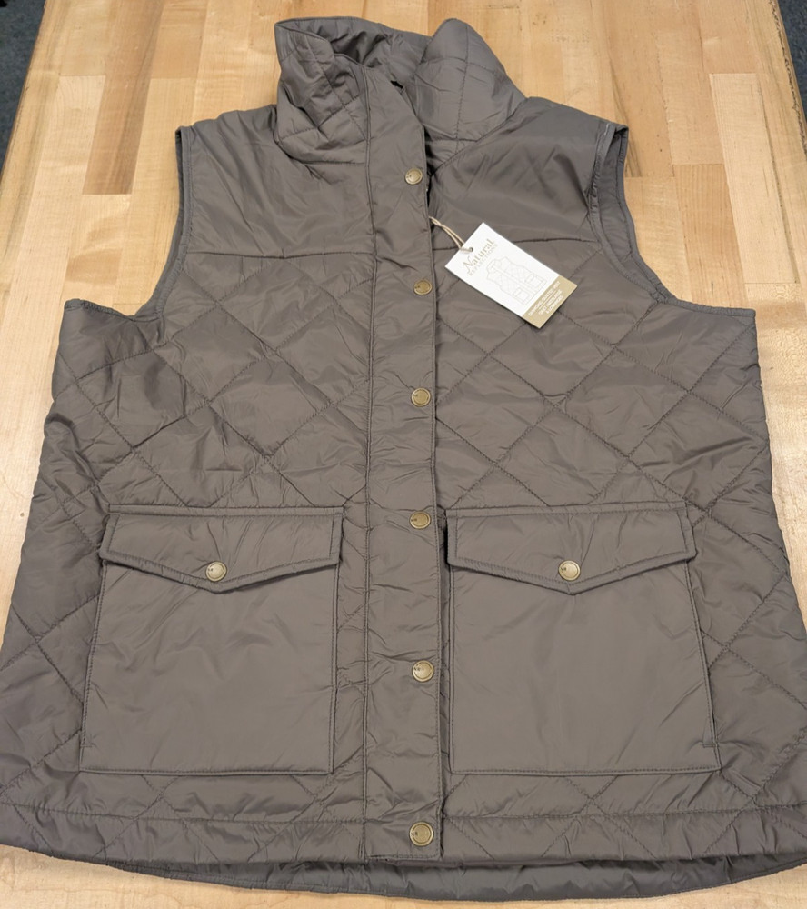 Natural Reflections Diamond Quilted Vest Women's Medium Falcon