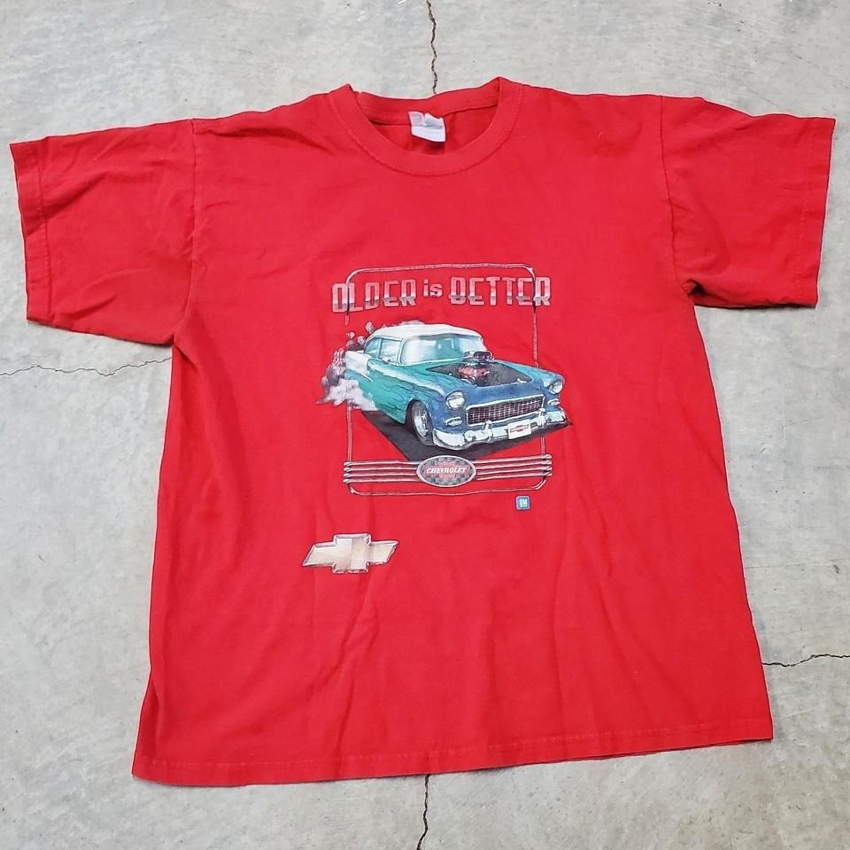 Vintage Red GM Chevrolet 1955 Bel Air Hot Rod Older Is Better Graphic T-Shirt