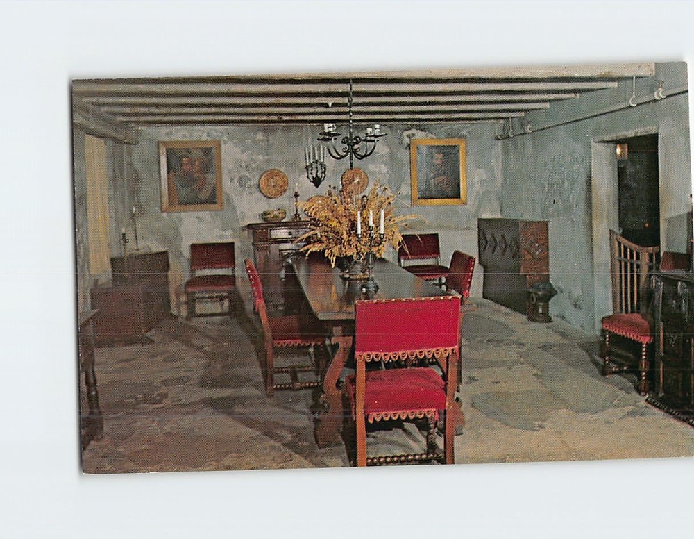 Postcard Interior Oldest House St. Augustine Florida USA