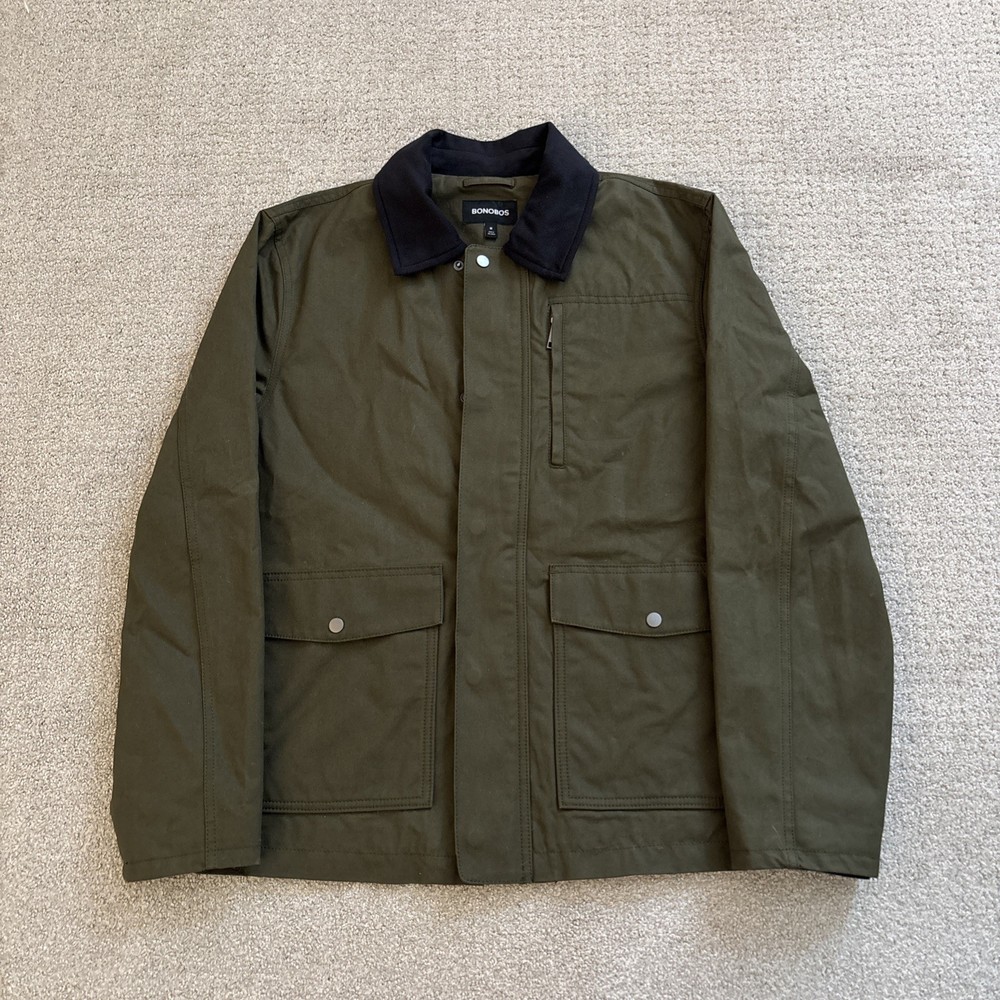 Bonobos The Waxed Field Jacket Size M Dark Olive The British Millerain Full Zip