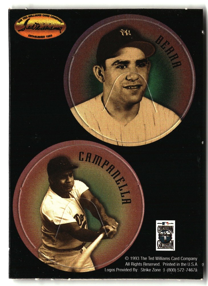 1993 Ted Williams #NNO Yogi Berra / Roy Campanella Pog Cards