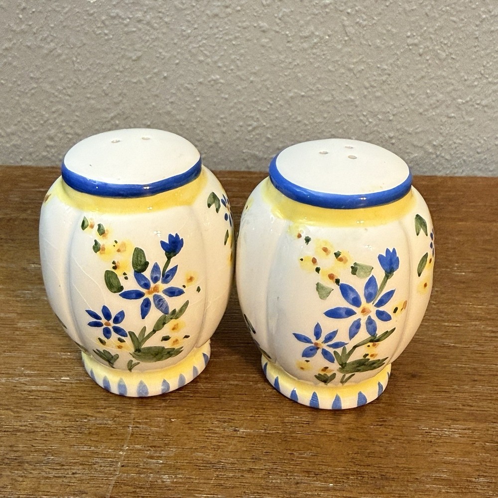 Vintage Ceramic Floral Salt And Pepper Shakers