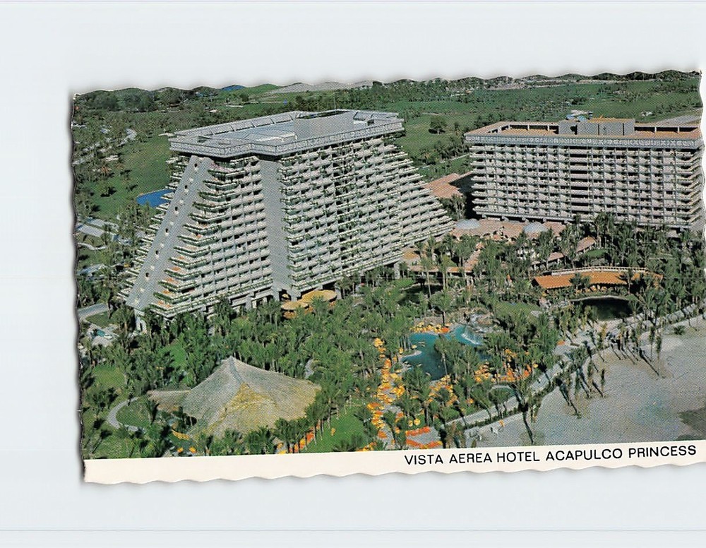 Postcard Vista Aerea Acapulco Princess Acapulco Mexico