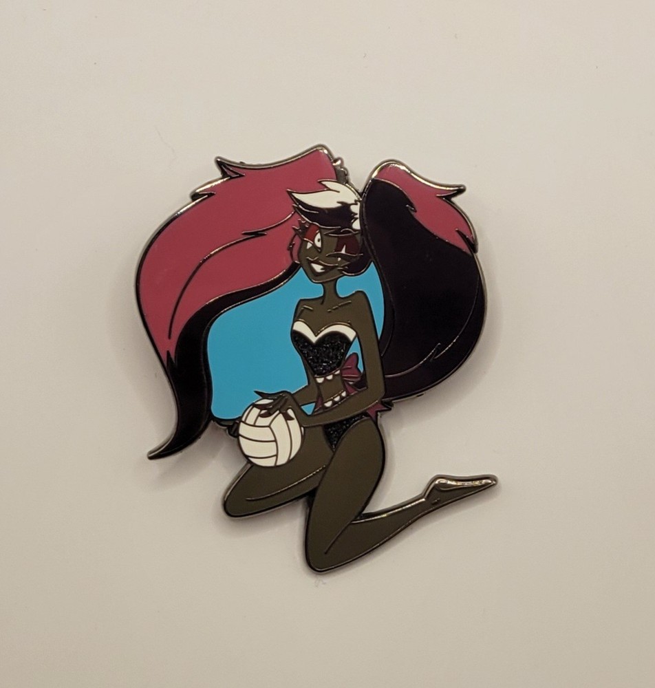 Fanmade Unofficial Hazbin Hotel Summer Swimsuit Velvette Enamel Pin Vivziepop