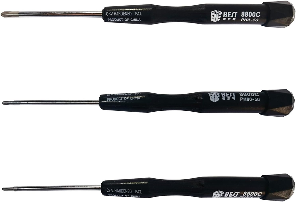 Set of 3 Phillips PH0 PH00 PH000 Precision Screwdrivers for Model Making