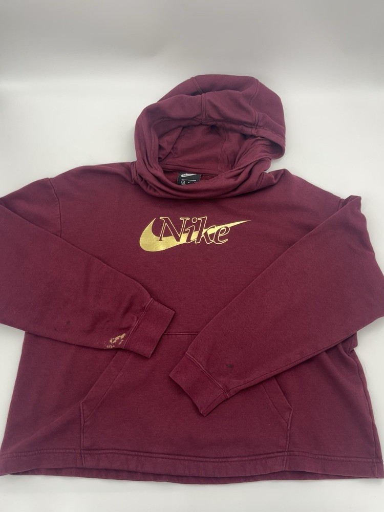 Nike Women's Sportswear Pullover Hoodie Burgundy Sz Medium