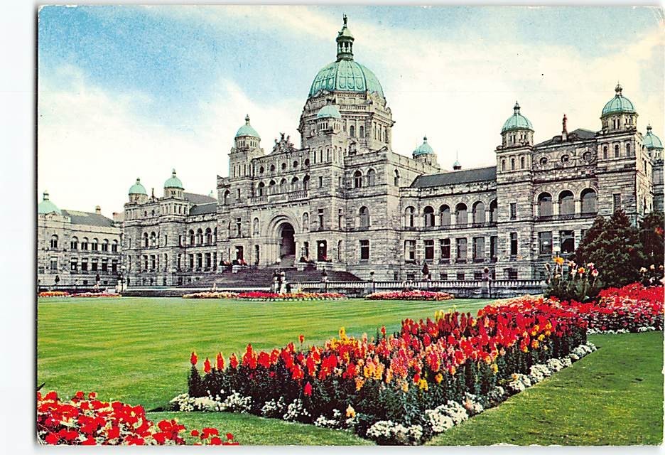 Postcard Parliament Buildings Victoria Canada