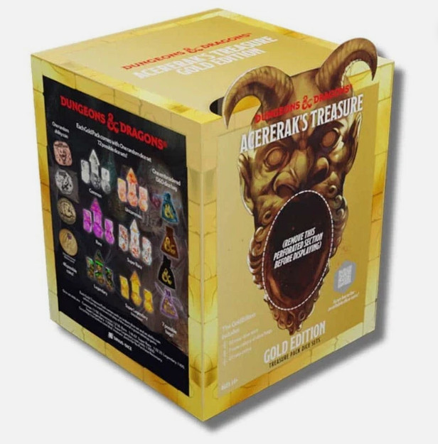 D&D Sirius Dice, Acererak's Treasure: Gold Edition Dice,  Coins, & Bags-image