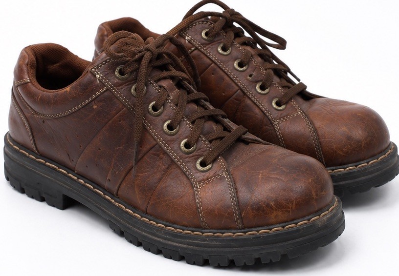 GBX Men’s 11.5 Brown Leather Oxford Shoes Chunky Lug Sole Grunge Casual Vintage