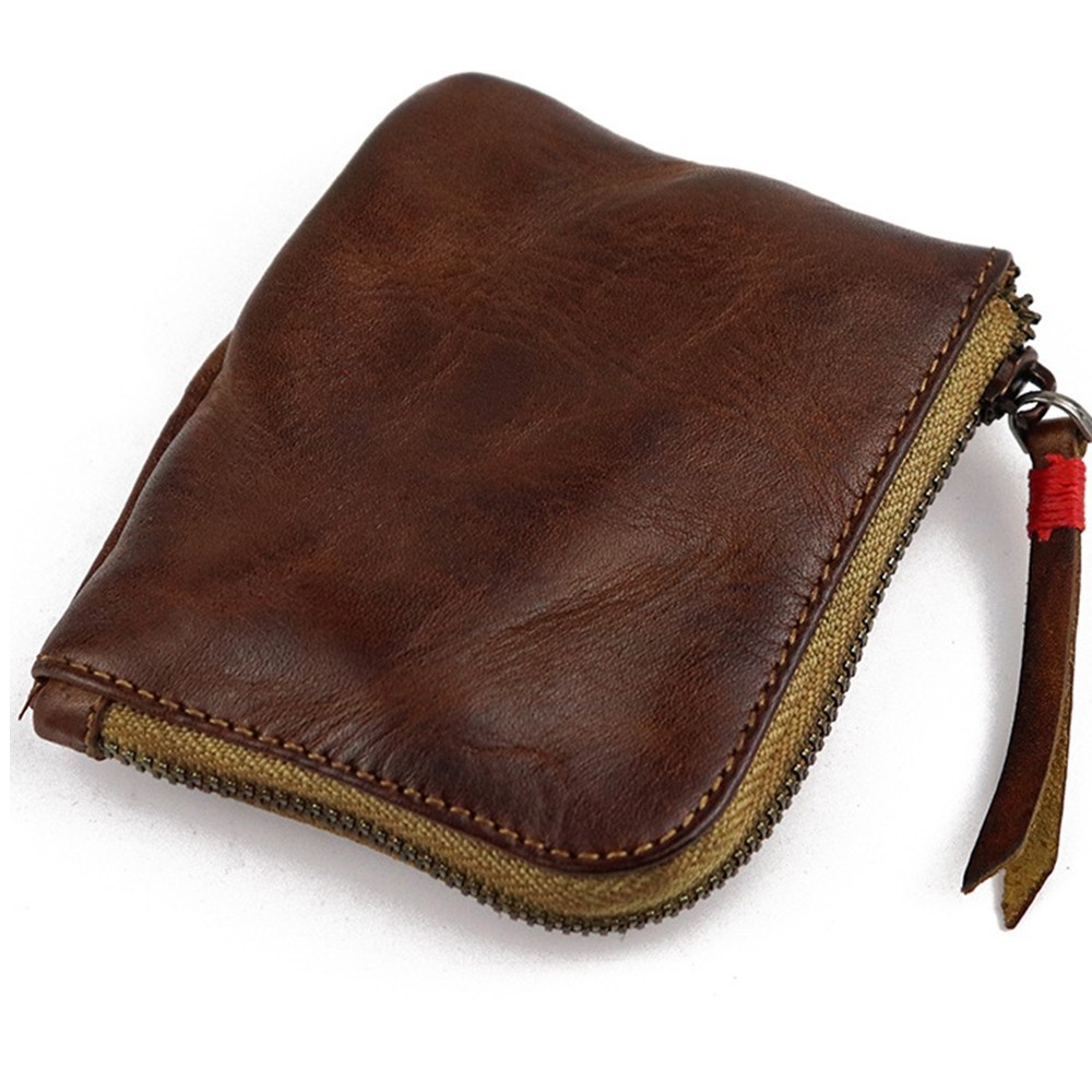 Leather Coin Purse,for Women&Men Vintage Handmade Wallet, Card Holder Bag6449