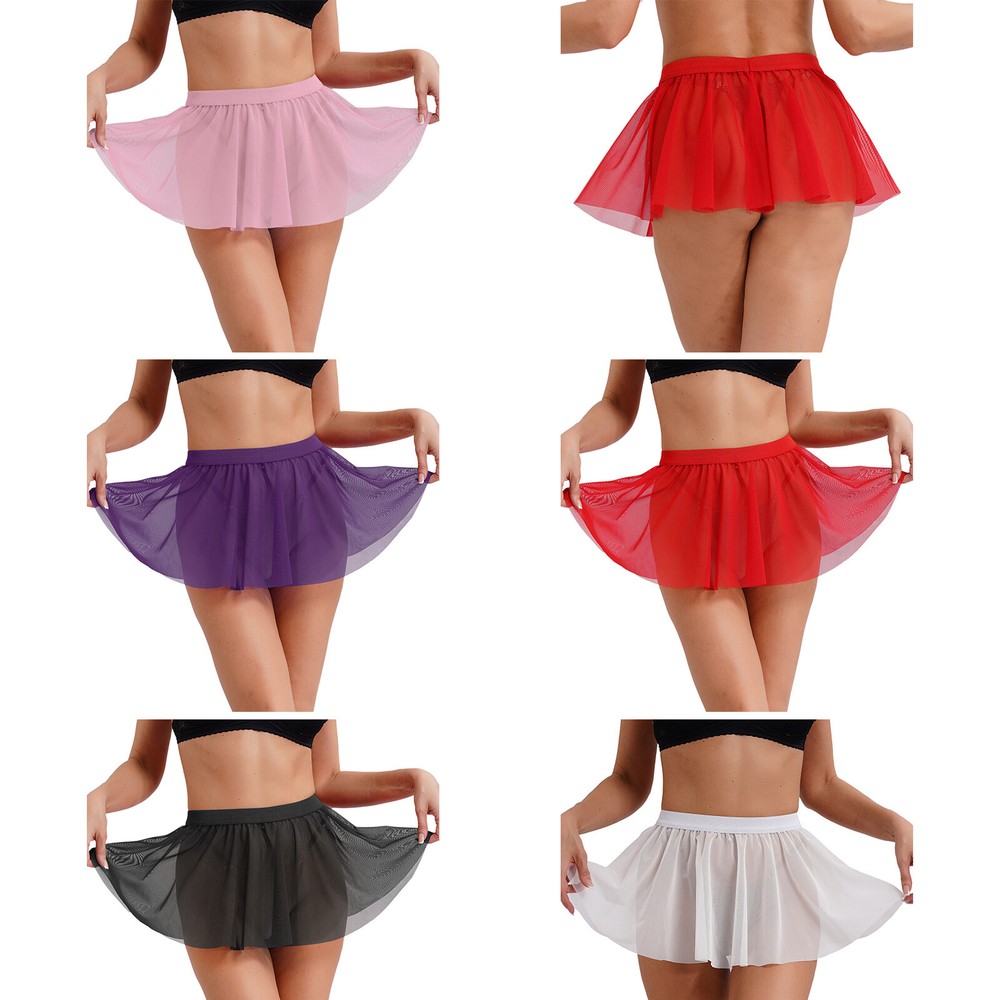 US Womens Skirts Sexy Underskirt Bar Miniskirt Pool Skirt Solid Color Miniskirts
