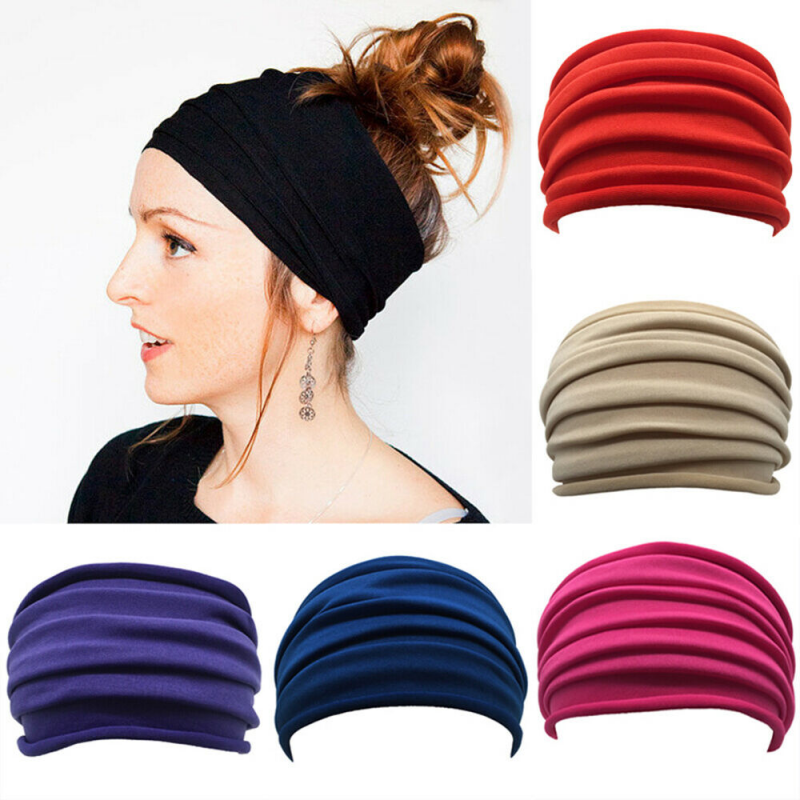 Soft Stretchy Women's Sports Headband for Running Yoga & Workouts  