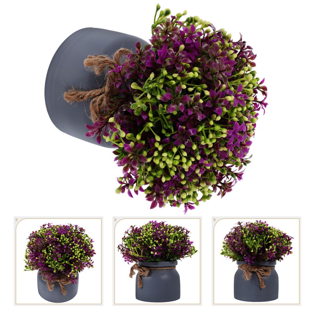 Faux Potted Flower Artificial Plant in Decorative Pot