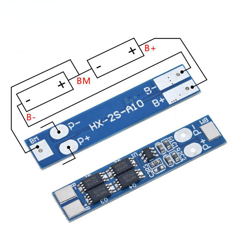 2S 7.4V 8A Li-ion 18650 Lithium Battery Charger Protection Board Overcurrent