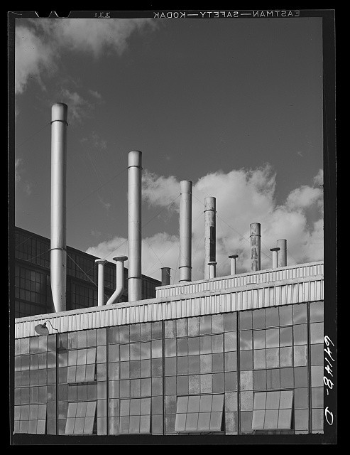 Trenton New Jersey General Motors Plant 1941 Industrial Factory Smokestacks