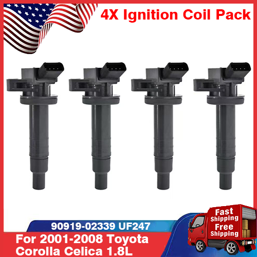 4Pack FOR Denso Ignition Coil For Toyota Matrix Corolla 1.8L OE: 90919-02239