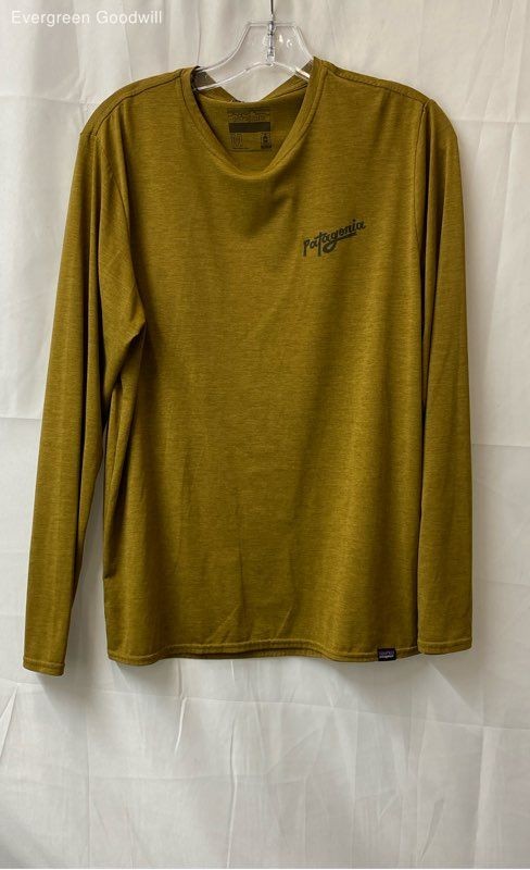 Patagonia Men's Brown Long Sleeve Crew Neck Pullover T-Shirt Size Medium