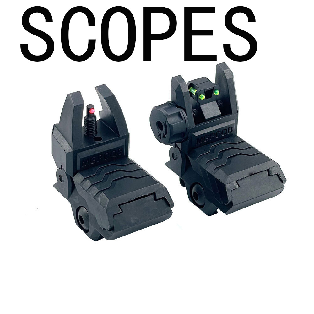 Tactical Polymer Fiber Optic Flip-Up Iron Sights Front & Rear US Stock