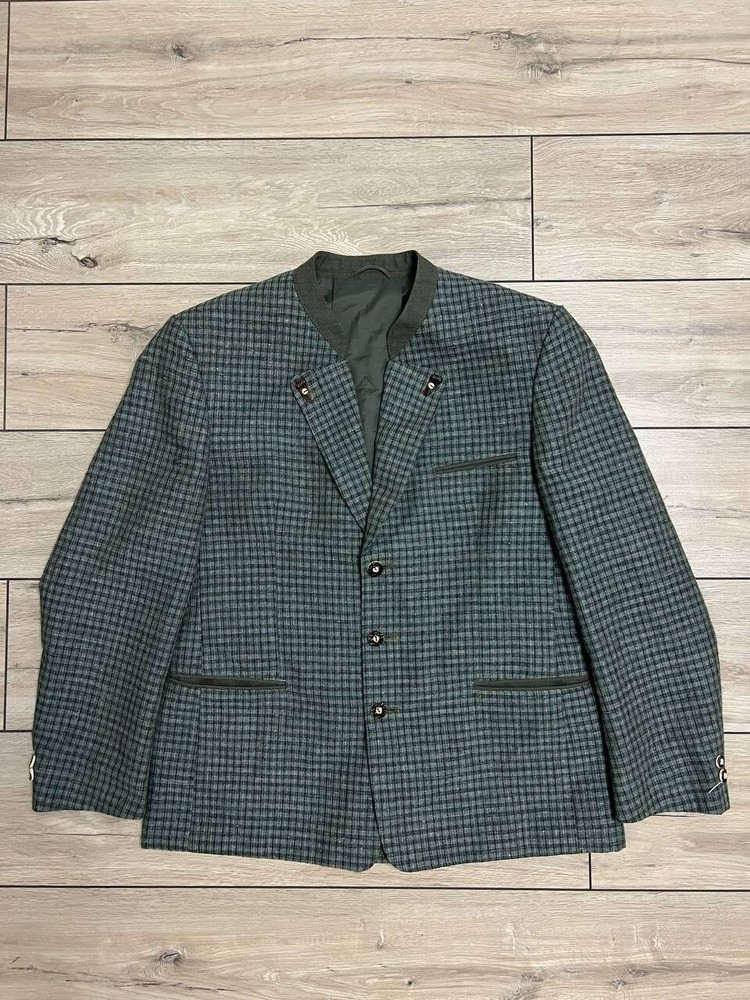 Men Vintage Lodenfrey Plaid  Wool Blazer Jacket Trachten Loden EUR 52 Austria