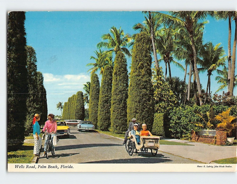 Postcard Wells Road Palm Beach Florida USA