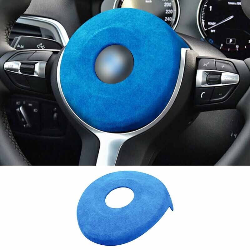 BMW 3 4 Series GT 2013-19 Blue Suede Center Panel Steering Wheel Trim
