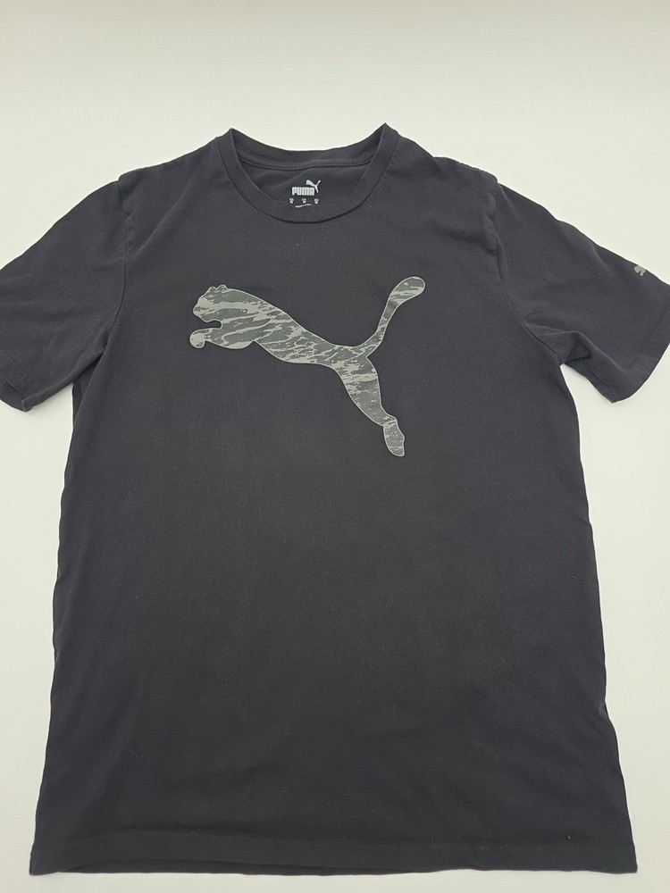 Puma T-Shirt Men Medium Black Graphic Tee.#44450