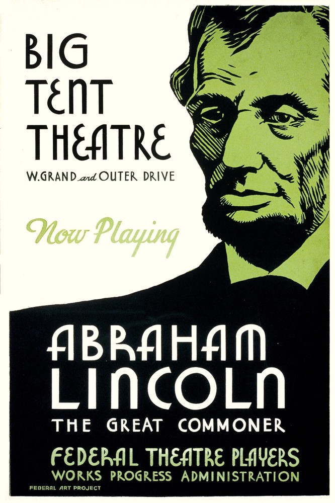 Decor Theatre Poster. Graphic Fine Design. abraham Lincoln. Home Wall Art. 1722