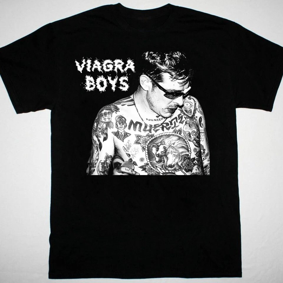 NEW Viagra Boys Rare Cotton Black Unisex T-Shirt Short Sleeve S-345XL