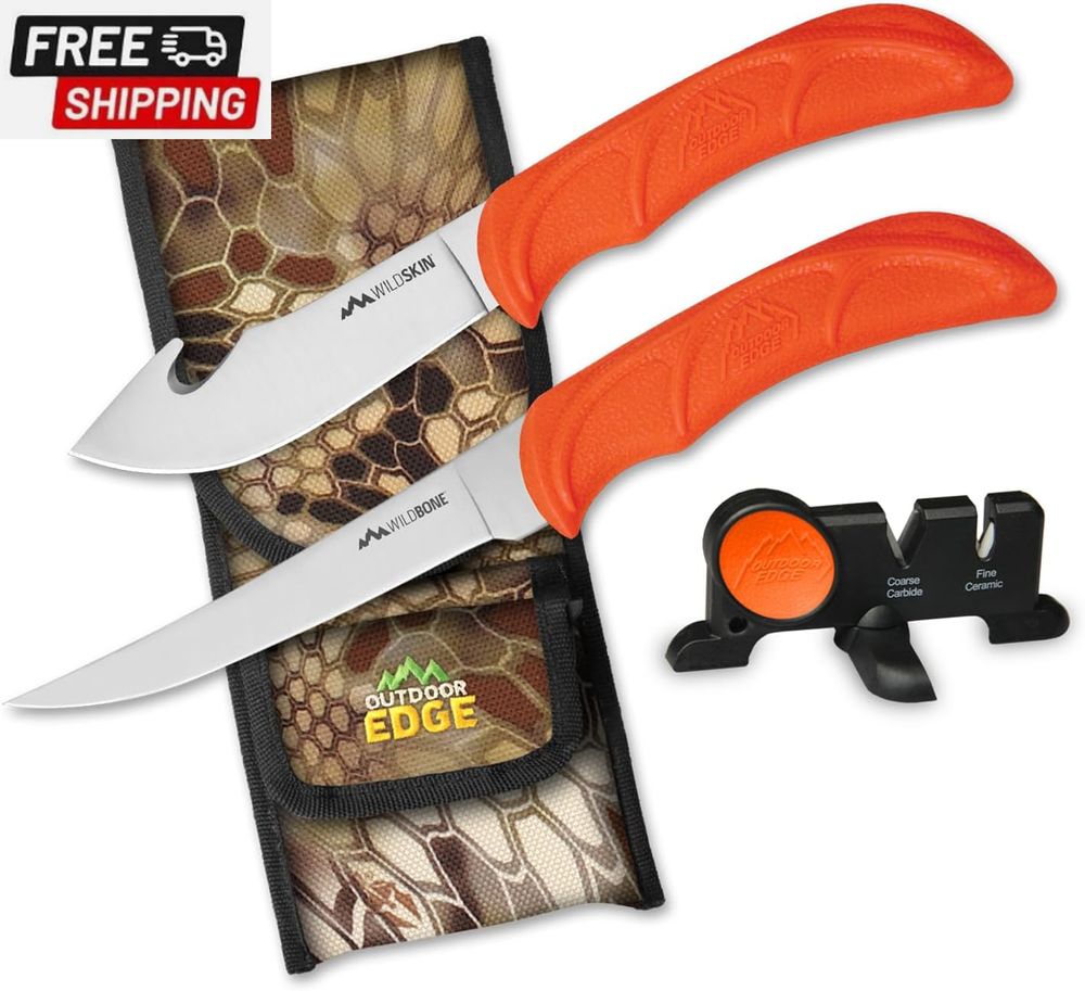 Wildbone, 4-Piece Hunting Knife Set, Field Dressing & Game Processing Knives - G