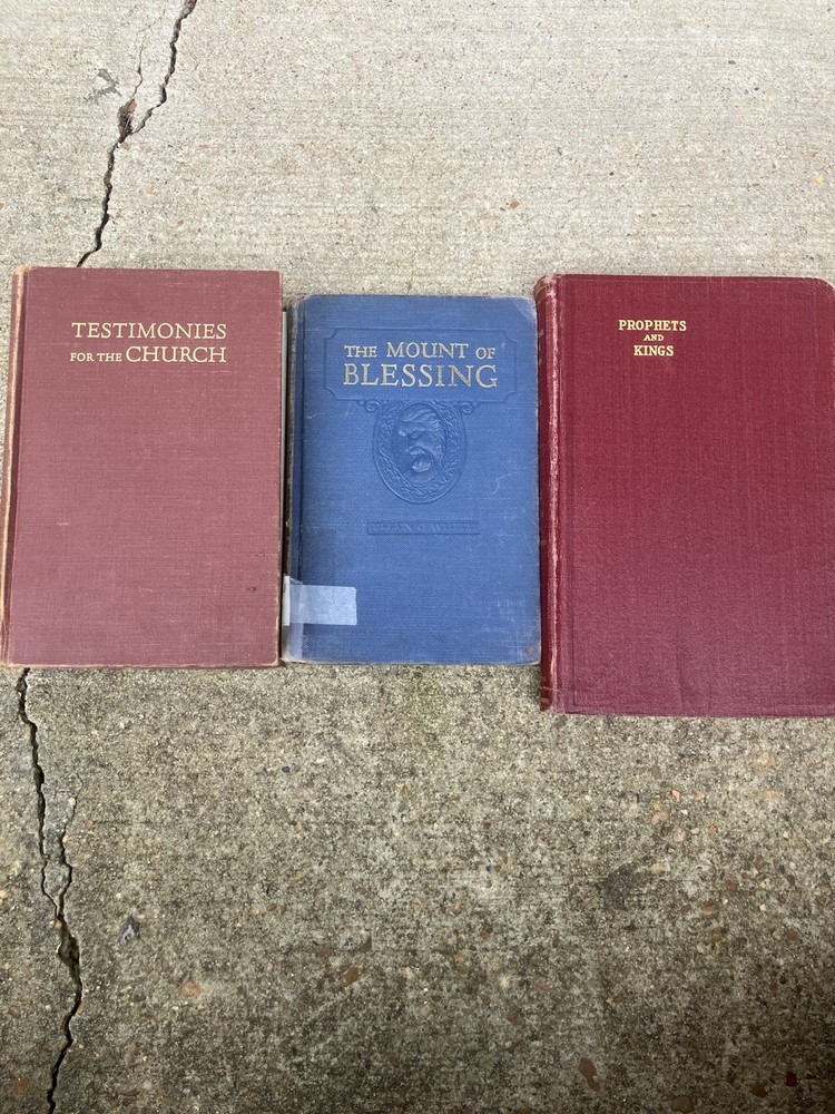 Lot Of 3 Ellen G. White Hardcover Books Very Old 1911 - 1967 7th Day Adventist
