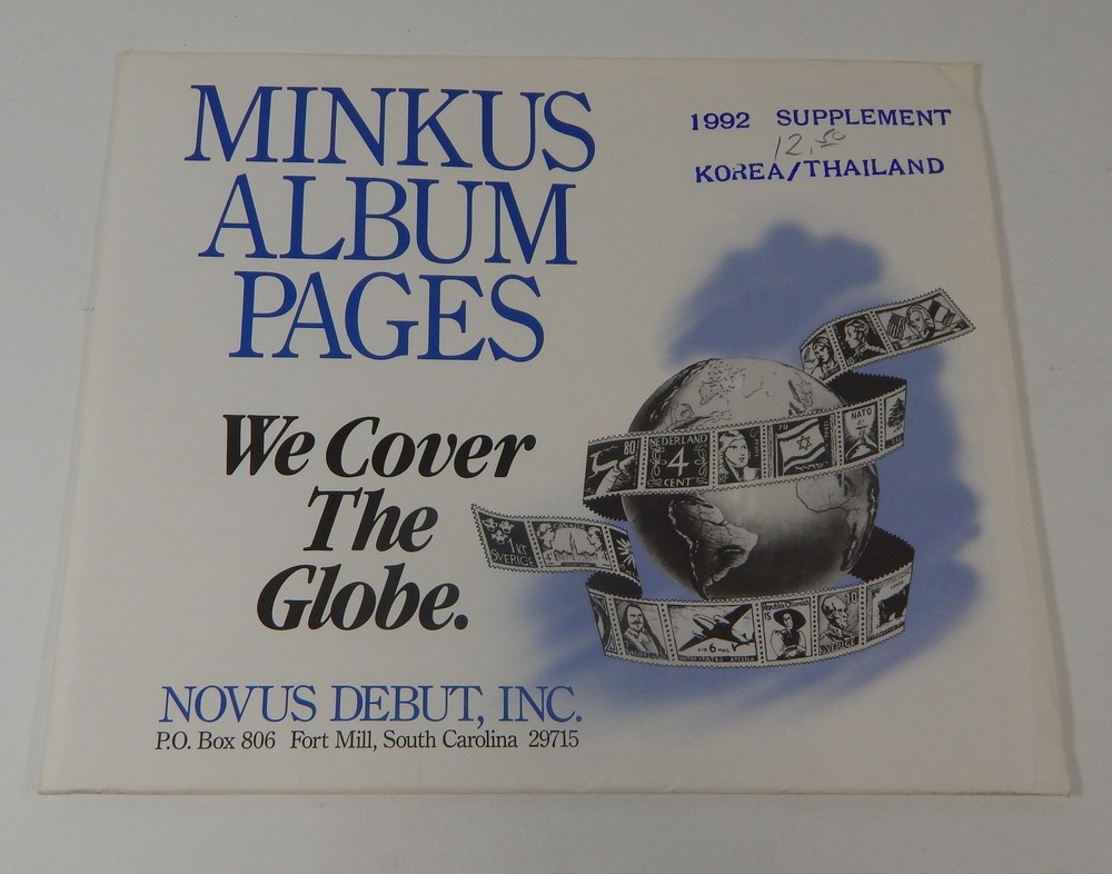 Minkus Korea/Thailand 1992 Supplement Stamp Album Pages