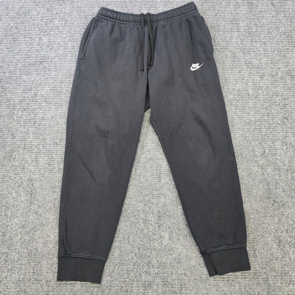 Nike Sweatpants Mens Medium Black Jogger Drawstring Logo