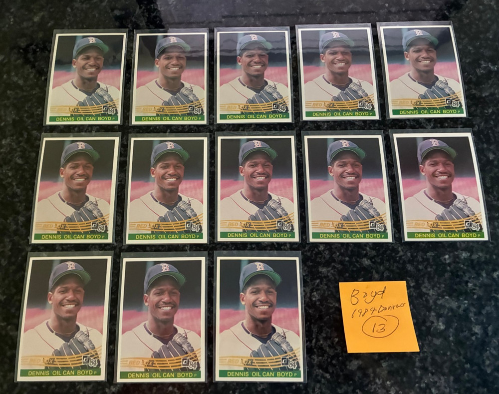 Dennis Boyd Rookie Card Lot (Oil Can Boyd)...........13 Total