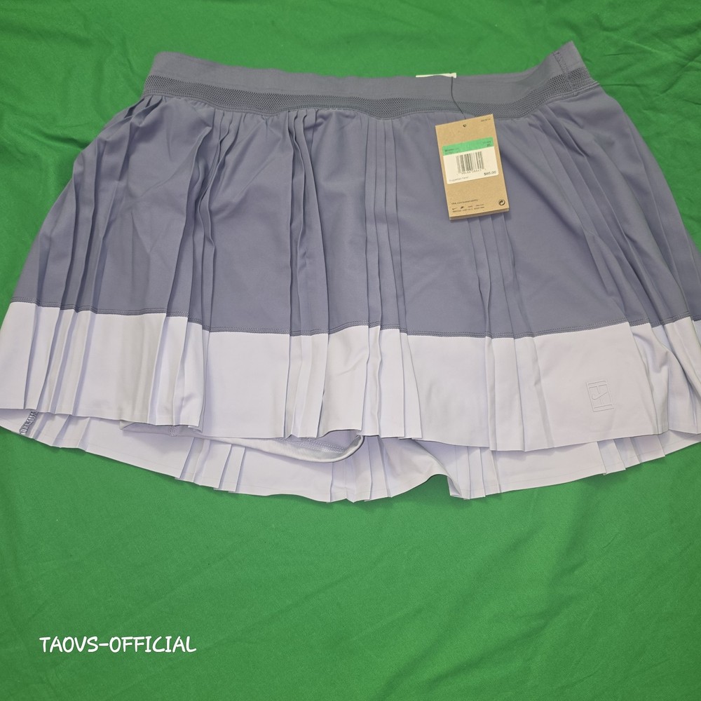 Nike Court Advantage high waisted Pleated Blue Tennis Skirt HJ7913-499 XL