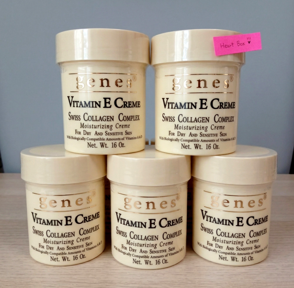 Genes Vitamin E Creme 16 oz Collagen Complex Moisturizing Dry Sensitive