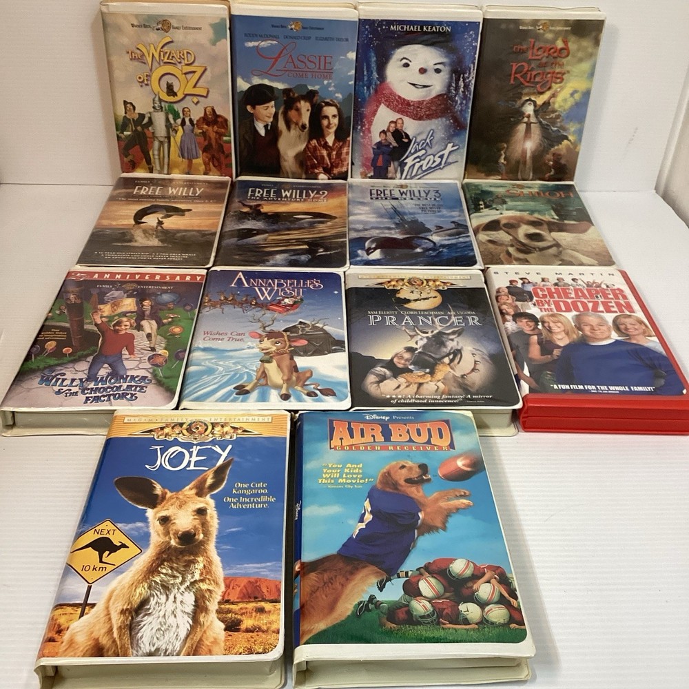 Vintage Lot Of 14 VHS Kids Movies WB, 20th Century Fox, Walt Disney Pre-Owned