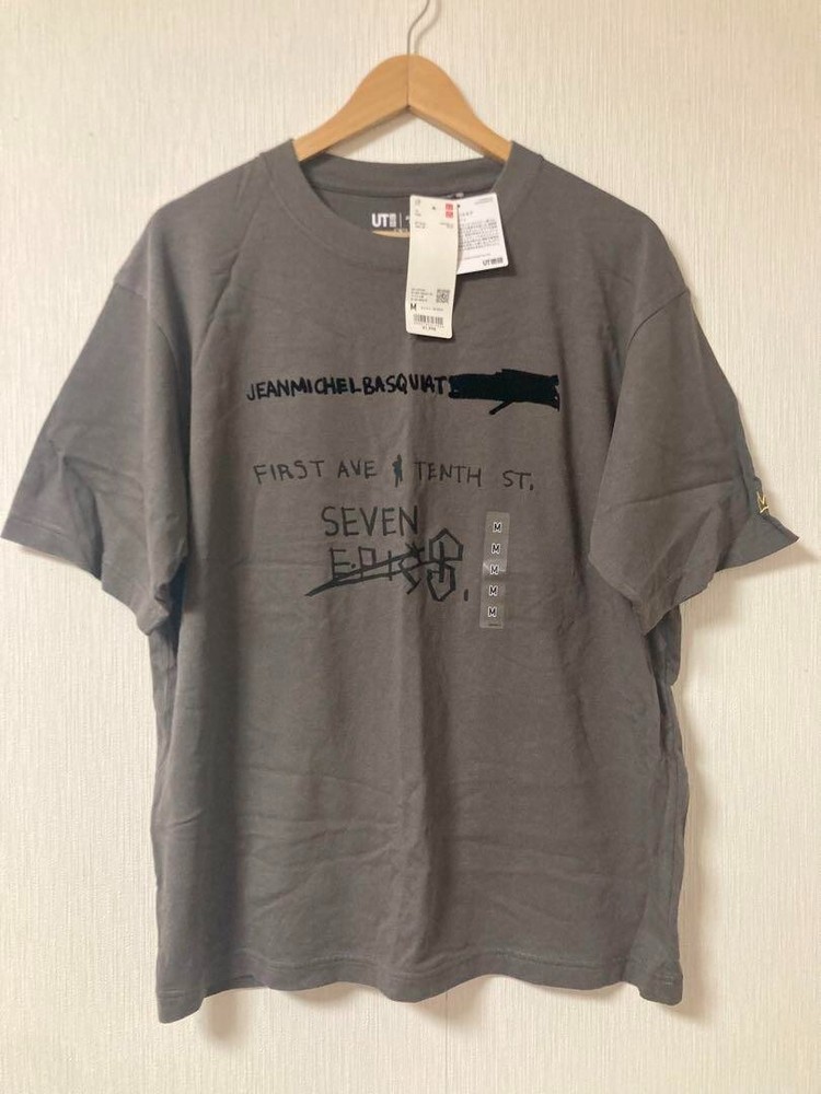 NWT Uniqlo Mens M Gray Basquiat King Pleasure UT Tee Oversized Fit US Size S