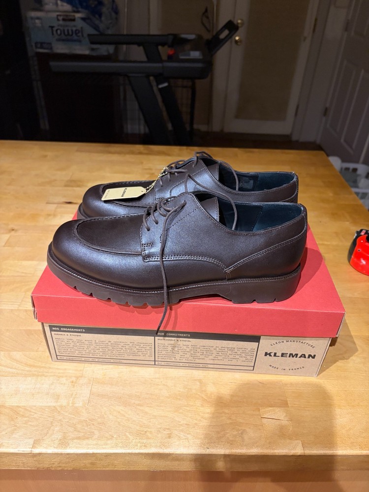 Kleman Frodan - Leather Derby Shoes - Maron (EU 42 / US 9)
