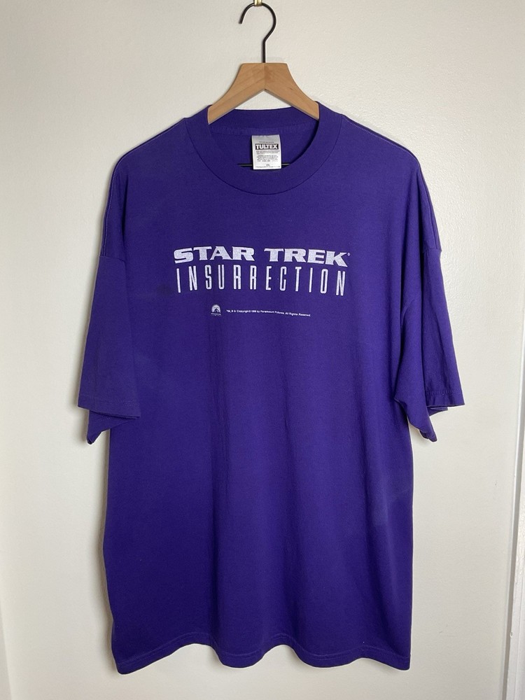 Vintage 1990s Star Trek Resurrection Movie Promo Graphic T-shirt VTG Retro 90s