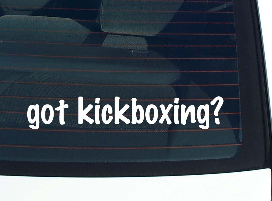 Kickboxing Lover Car Decal Funny Vinyl Bumper Sticker Window Art