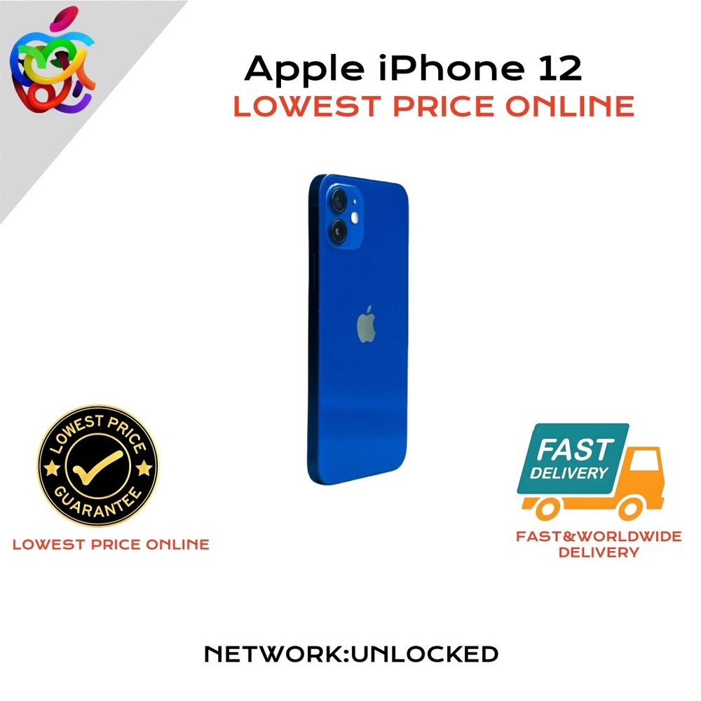 Apple iPhone 12- 128GB-6.1'' HD Display Front 12MP Rear 12MP-Unlocked #s9t
