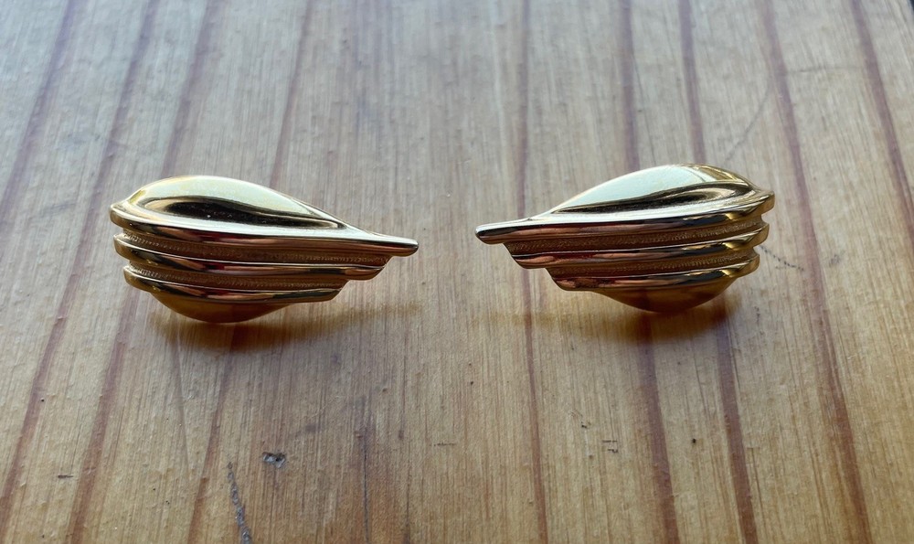 Vintage Monet Earrings - Post Style, Gold Tone