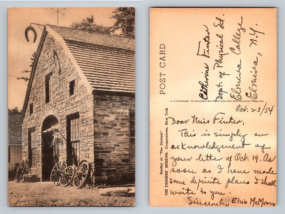 Cooperstown, NY-New York, Farmers Museum Stone House Vintage Postcard