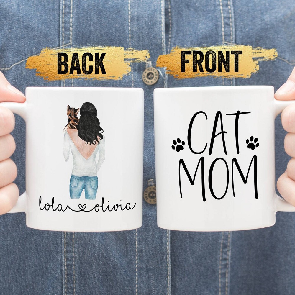 Cat Mom Mug Personalized Cat Mug Cat Lady Coffee Mug Cat Lover Mug Pet Mug Cat