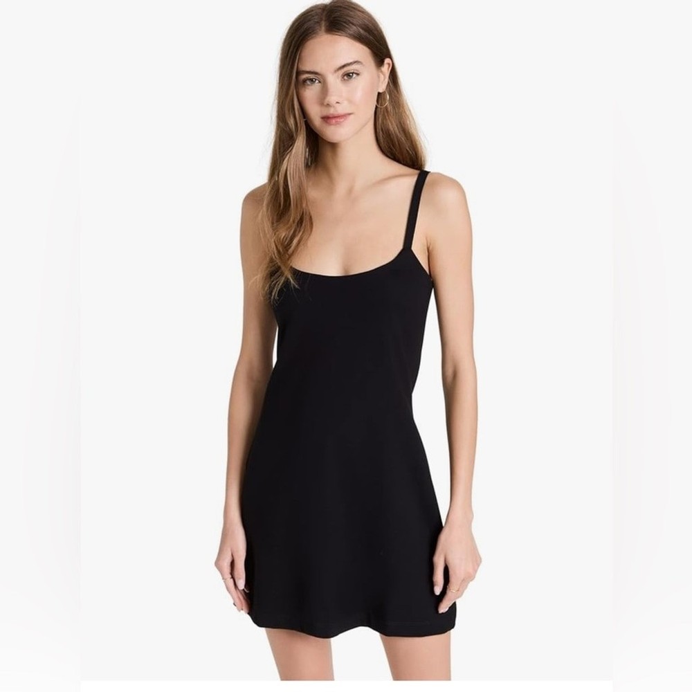 LESET Rio Tank Dress | Black Minimalist Slip Dress | Size M