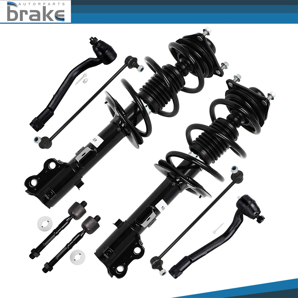 11-12 Kia Optima Front Suspension Kit with Struts Sway Links Tie Rods & Springs