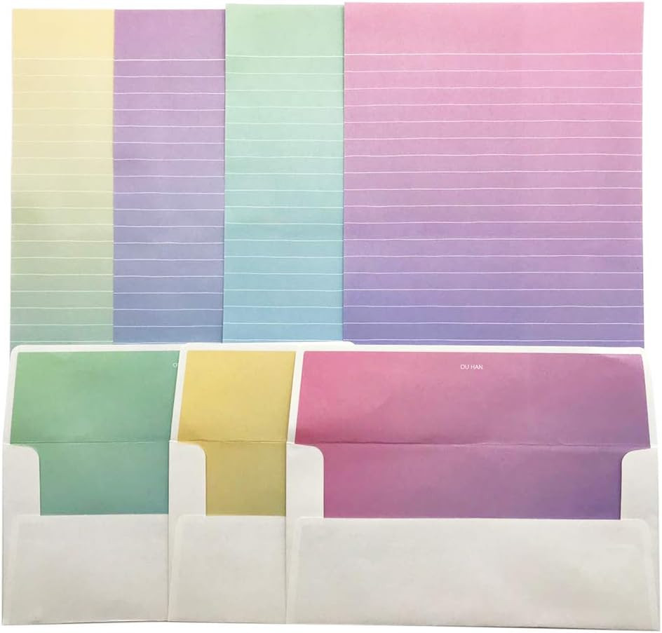 Letter Writing Paper - Lined Stationary Paper and Envelope Set - Letter Statione